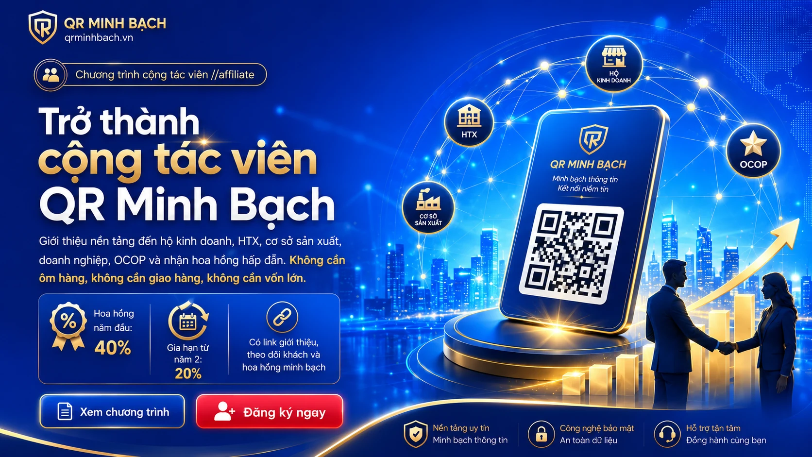 Chương trình cộng tác viên và affiliate QR Minh Bạch
